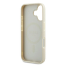 Case Guess GUHMP16SPGHSMME Apple iPhone 16 hardcase Grained Ring MagSafe beige
