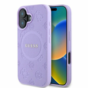 Case Guess GUHMP16SPSAPSMEU Apple iPhone 16 hardcase Saffiano Peony Classic Logo MagSafe purple