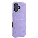 Case Guess GUHMP16SPSAPSMEU Apple iPhone 16 hardcase Saffiano Peony Classic Logo MagSafe purple