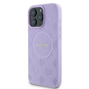 Case Guess GUHMP16XPSAPSMEU Apple iPhone 16 Pro Max hardcase Saffiano Peony Classic Logo MagSafe purple