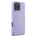 Case Guess GUHMP16XPSAPSMEU Apple iPhone 16 Pro Max hardcase Saffiano Peony Classic Logo MagSafe purple
