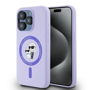 Case Karl Lagerfeld KLHMP15LSCMKCRHU Apple iPhone 15 Pro hardcase Silicone Karl&Choupette Heads Ring MagSafe purple