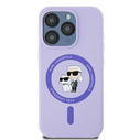 Case Karl Lagerfeld KLHMP15LSCMKCRHU Apple iPhone 15 Pro hardcase Silicone Karl&Choupette Heads Ring MagSafe purple