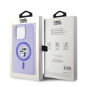 Case Karl Lagerfeld KLHMP15LSCMKCRHU Apple iPhone 15 Pro hardcase Silicone Karl&Choupette Heads Ring MagSafe purple