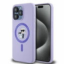 Case Karl Lagerfeld KLHMP15XSCMKCRHU Apple iPhone 15 Pro Max hardcase Silicone Karl&Choupette Heads Ring MagSafe purple