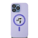 Case Karl Lagerfeld KLHMP15XSCMKCRHU Apple iPhone 15 Pro Max hardcase Silicone Karl&Choupette Heads Ring MagSafe purple