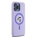 Case Karl Lagerfeld KLHMP15XSCMKCRHU Apple iPhone 15 Pro Max hardcase Silicone Karl&Choupette Heads Ring MagSafe purple