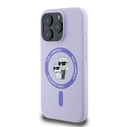 Case Karl Lagerfeld KLHMP16LSCMKCRHU Apple iPhone 16 Pro hardcase Silicone Karl&Choupette Heads Ring MagSafe purple