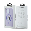 Case Karl Lagerfeld KLHMP16LSCMKCRHU Apple iPhone 16 Pro hardcase Silicone Karl&Choupette Heads Ring MagSafe purple