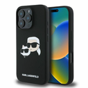 Case Karl Lagerfeld KLHMP16LSKCHPPLK Apple iPhone 16 Pro hardcase Silicone Double Heads Print MagSafe black