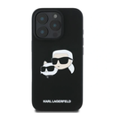 Case Karl Lagerfeld KLHMP16LSKCHPPLK Apple iPhone 16 Pro hardcase Silicone Double Heads Print MagSafe black