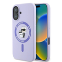 Case Karl Lagerfeld KLHMP16MSCMKCRHU Apple iPhone 16 Plus hardcase Silicone Karl&Choupette Heads Ring MagSafe purple