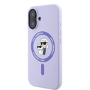 Case Karl Lagerfeld KLHMP16MSCMKCRHU Apple iPhone 16 Plus hardcase Silicone Karl&Choupette Heads Ring MagSafe purple