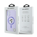 Case Karl Lagerfeld KLHMP16MSCMKCRHU Apple iPhone 16 Plus hardcase Silicone Karl&Choupette Heads Ring MagSafe purple