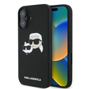 Case Karl Lagerfeld KLHMP16MSKCHPPLK Apple iPhone 16 Plus hardcase Silicone Double Heads Print MagSafe black