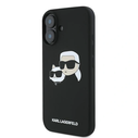 Case Karl Lagerfeld KLHMP16MSKCHPPLK Apple iPhone 16 Plus hardcase Silicone Double Heads Print MagSafe black