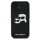 Case Karl Lagerfeld KLHMP16MSKCHPPLK Apple iPhone 16 Plus hardcase Silicone Double Heads Print MagSafe black