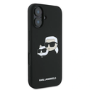 Case Karl Lagerfeld KLHMP16MSKCHPPLK Apple iPhone 16 Plus hardcase Silicone Double Heads Print MagSafe black