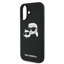 Case Karl Lagerfeld KLHMP16MSKCHPPLK Apple iPhone 16 Plus hardcase Silicone Double Heads Print MagSafe black