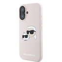 Case Karl Lagerfeld KLHMP16MSKCHPPLP Apple iPhone 16 Plus hardcase Silicone Double Heads Print MagSafe pink