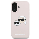 Case Karl Lagerfeld KLHMP16MSKCHPPLP Apple iPhone 16 Plus hardcase Silicone Double Heads Print MagSafe pink