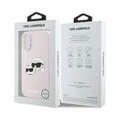 Case Karl Lagerfeld KLHMP16SSKCHPPLP Apple iPhone 16 hardcase Silicone Double Heads Print MagSafe pink