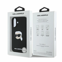 Case Karl Lagerfeld KLHMP16SSKHPPLK Apple iPhone 16 hardcase Silicone Karl Head Print MagSafe black