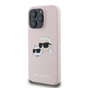 Case Karl Lagerfeld KLHMP16XSKCHPPLP Apple iPhone 16 Pro Max hardcase Silicone Double Heads Print MagSafe pink