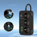Tech-Protect PC3X6 Power Socket 3xUSB-A, 3xUSB-C, 3xAC 200cm Black