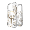 Speck Presidio Lux ClickLock & MagSafe Apple iPhone 16 Pro (Sunshine Daisies / Clear / Gold)