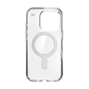 Speck Presidio Perfect-Clear ClickLock & MagSafe Apple iPhone 16 Pro (Clear / Chrome Finish / Serene Silver)