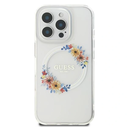 Guess GUHMP16LHFWFCT Apple iPhone 16 Pro hardcase IML Flowers Wreath MagSafe clear