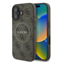 Guess GUHMP16MG4GFRW Apple iPhone 16 Plus hardcase 4G Ring Classic Logo MagSafe brown