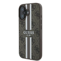 Guess GUHMP16MP4RPSW Apple iPhone 16 Plus hardcase 4G Printed Stripes MagSafe brown