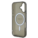 Guess GUHMP16SHFGEREK Apple iPhone 16 hardcase IML Glitter Circle MagSafe black