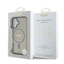 Guess GUHMP16SHFGEREK Apple iPhone 16 hardcase IML Glitter Circle MagSafe black