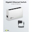 Goobay Gigabit Ethernet Switch 5 Θυρών 64563 - Λευκό