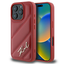 Karl Lagerfeld KLHCP16LPQDSMGR Apple iPhone 16 Pro hardcase Quilted Signature red