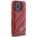 Karl Lagerfeld KLHCP16LPQDSMGR Apple iPhone 16 Pro hardcase Quilted Signature red