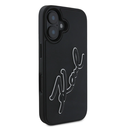 Karl Lagerfeld KLHCP16S3DRKSDLK Apple iPhone 16 hardcase 3D Rubber Signature black