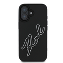 Karl Lagerfeld KLHCP16S3DRKSDLK Apple iPhone 16 hardcase 3D Rubber Signature black