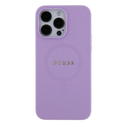 Guess GUHMP16SPSAHMCU Apple iPhone 16 hardcase Saffiano MagSafe purple