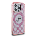 Karl Lagerfeld KLHMP15LHMCKMHP Apple iPhone 15 Pro IML Monogram Karl&Choupette Head MagSafe pink