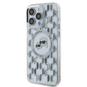 Karl Lagerfeld KLHMP15LHMCKMHT Apple iPhone 15 Pro IML Monogram Karl&Choupette Head MagSafe transparent
