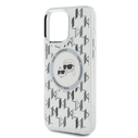 Karl Lagerfeld KLHMP15LHMCKMHT Apple iPhone 15 Pro IML Monogram Karl&Choupette Head MagSafe transparent