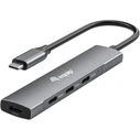 USB Hub Equip USB-4-Port 3.2/C->4x3.0 without power supply gray