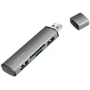 USB Hub Logilink USB 3.2 2-port, Gen2 with card readers, aluminum
