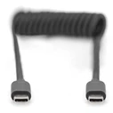 Καλώδιο USB Digitus USB-C->USB-C spiral 1m Black