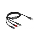 Καλώδιο USB Delock 3in1 Lightning/Micro USB/USB Type-C 1m