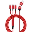Καλώδιο USB Smrter Hydra ULTRA 5in1 Nylon-120cm, red